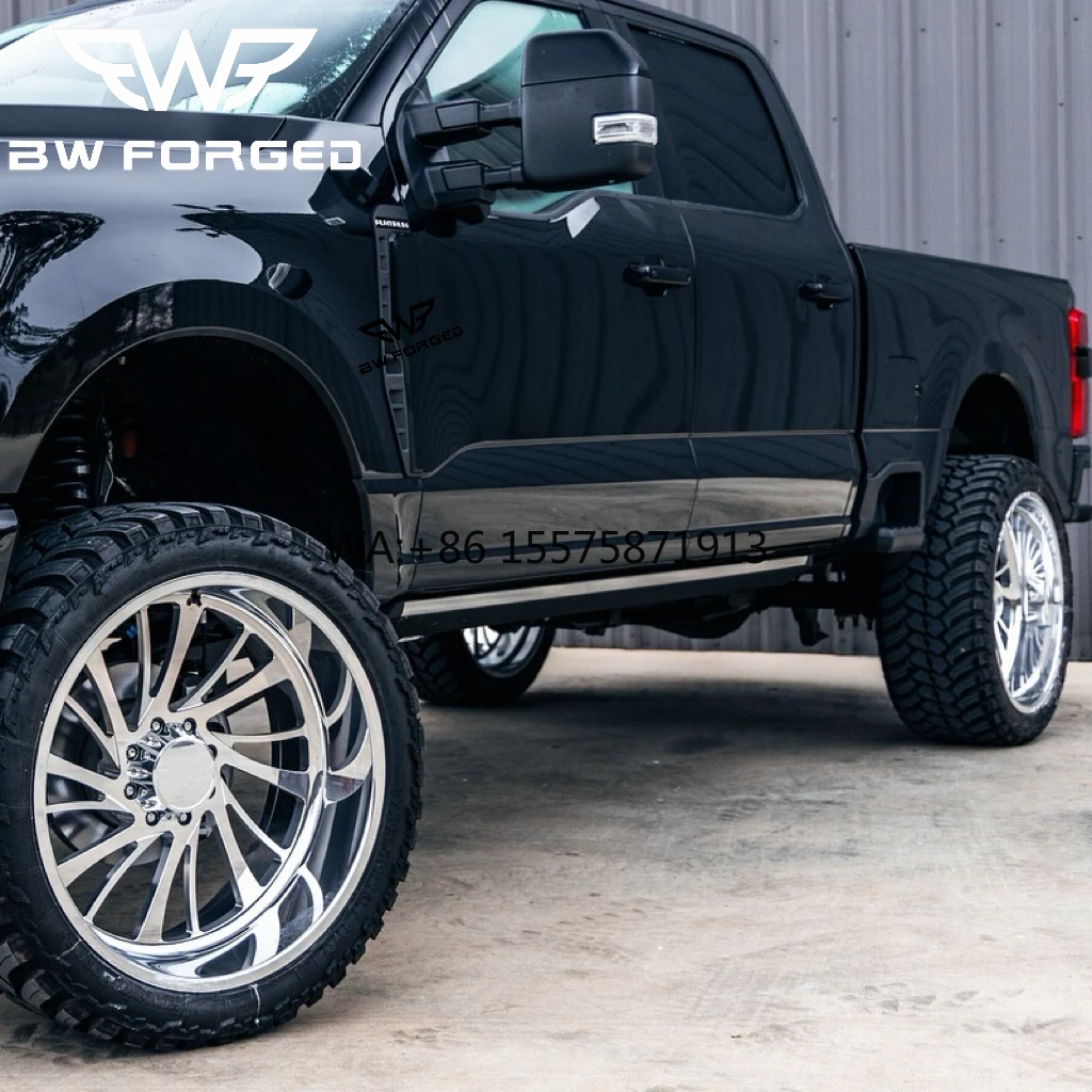 

Кованые диски с глубоким ободом, полированные, 20-26 дюймов, 8x170, 5x139.7, 6x139.7, на заказ для пикапов C10 F150, внедорожные колеса