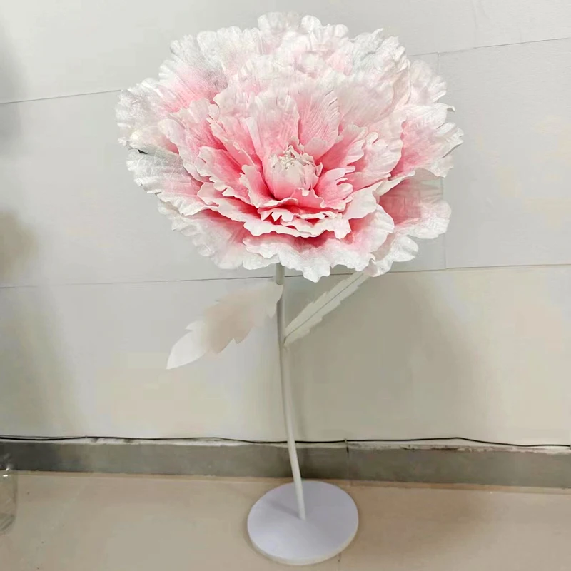 1Set Mariage Decor Artificial Velvet Peony Flower with Stand Garden Wedding Background Home Event Party Decoration Window Layout