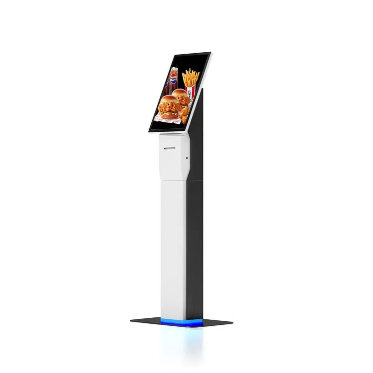 21.5 23.8 Inch Modular Configuration Self Ordering Machine Kiosk QR Scanner Smart Self Service Kiosk For Cafe Casual Dining