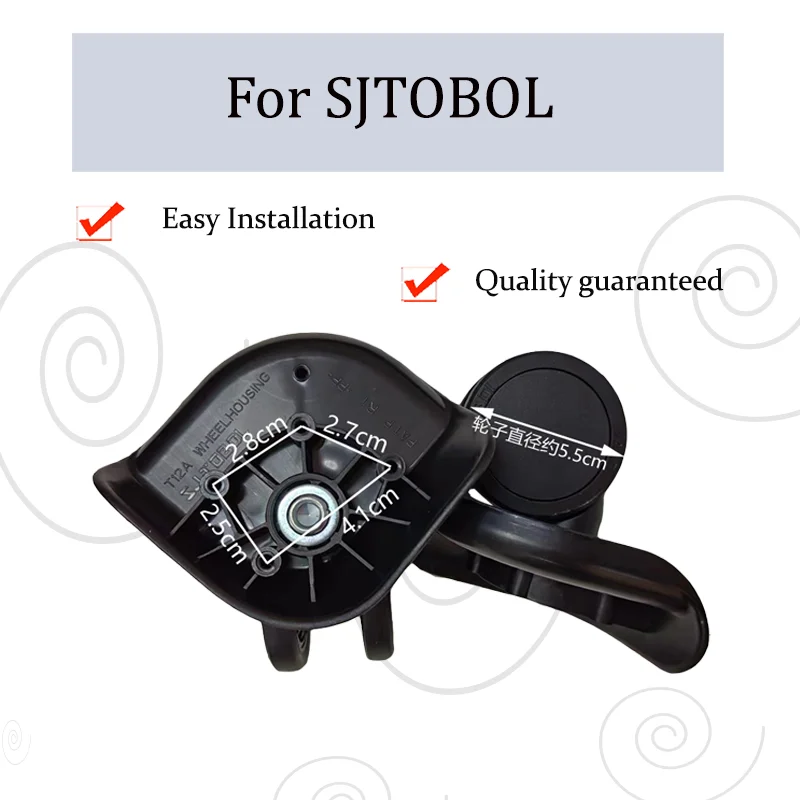

For SJTOBOL T12A Silent wear-resistant suitcase universal wheel replacement wheel 360 degree swivel pulley Universal Trolley