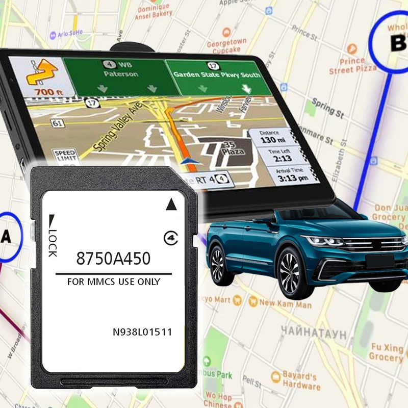 16GB Update Europa-Karte 2026 Version für Mitsubishi Pajero L200 Outlander Auto MMCS System Navigations-SD-Karte GPS 8750A450