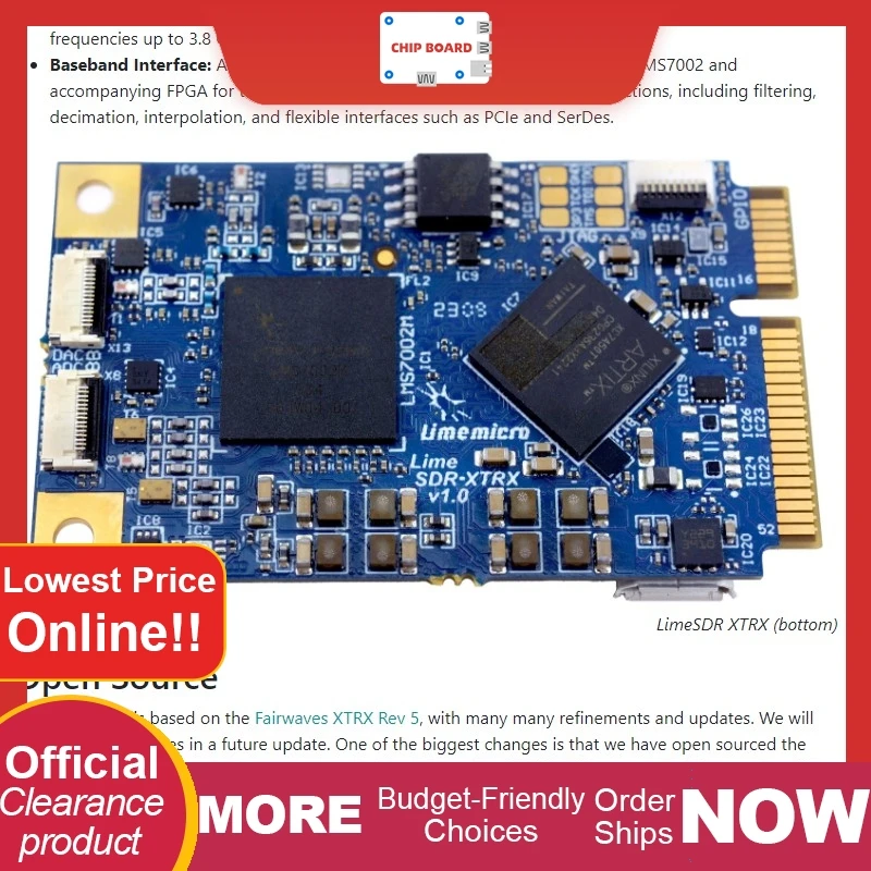 

LimeSDR XTRX: High-performance embedded SDR module in Mini PCIe form factor for advanced radio