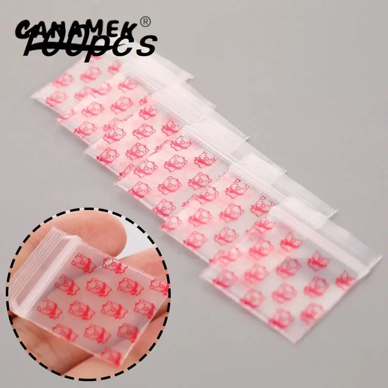 100Pcs Mini Zip lock Bags Cheaper Small Plastic Zipper Bag Plastic Packaging Bags Ziplock Pill Packaging Pouches Ziplock Bag