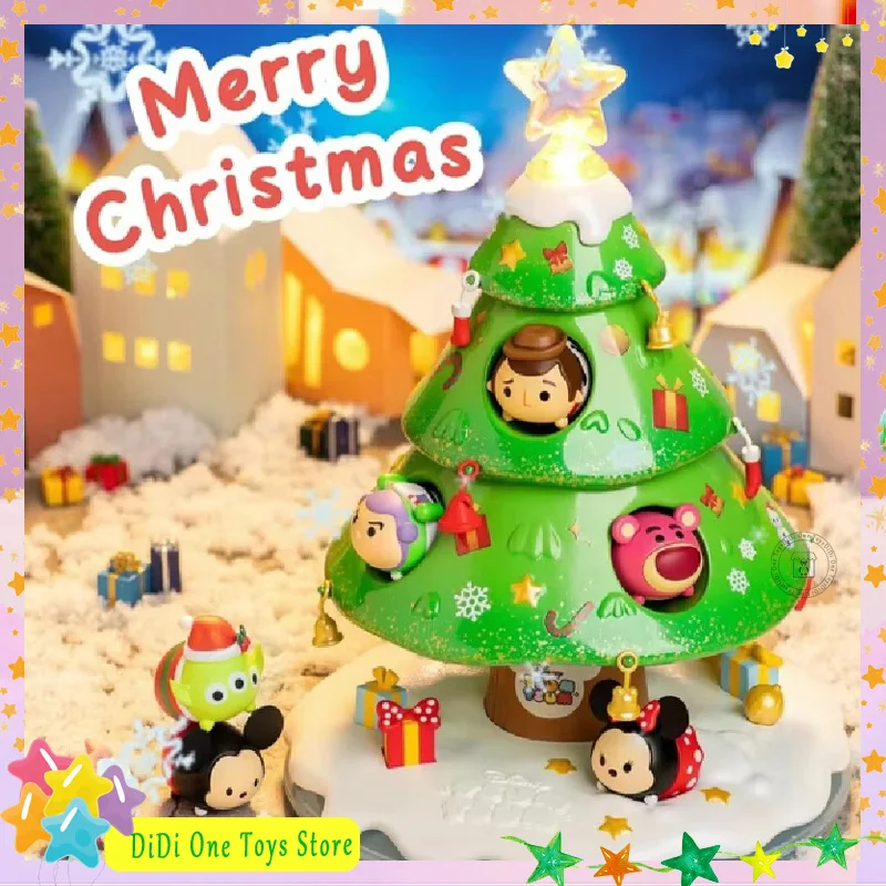 New Disney Christmas Tree Mickey Woody Buzz Donald Duck Alien Action Figures Mini Dolls Kids Toys Model For Children Gift Girl