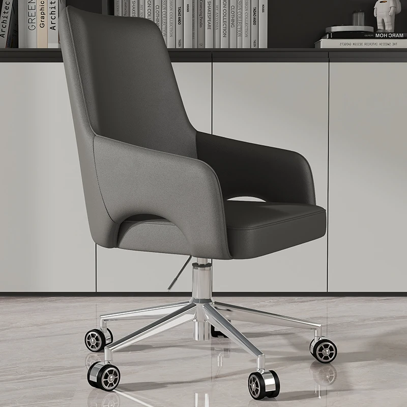 Contemporary Designer Office Chair Executive Swivel Seating Leather Upholstered Conference Chair Home Study Computer Chairs
