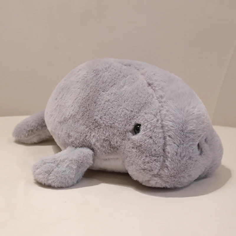 Muñeco de peluche de Dugong para niños, juguete Kawaii de 40/50cm, Animal de vaca marina realista, almohada de peluche, regalos de cumpleaños,
