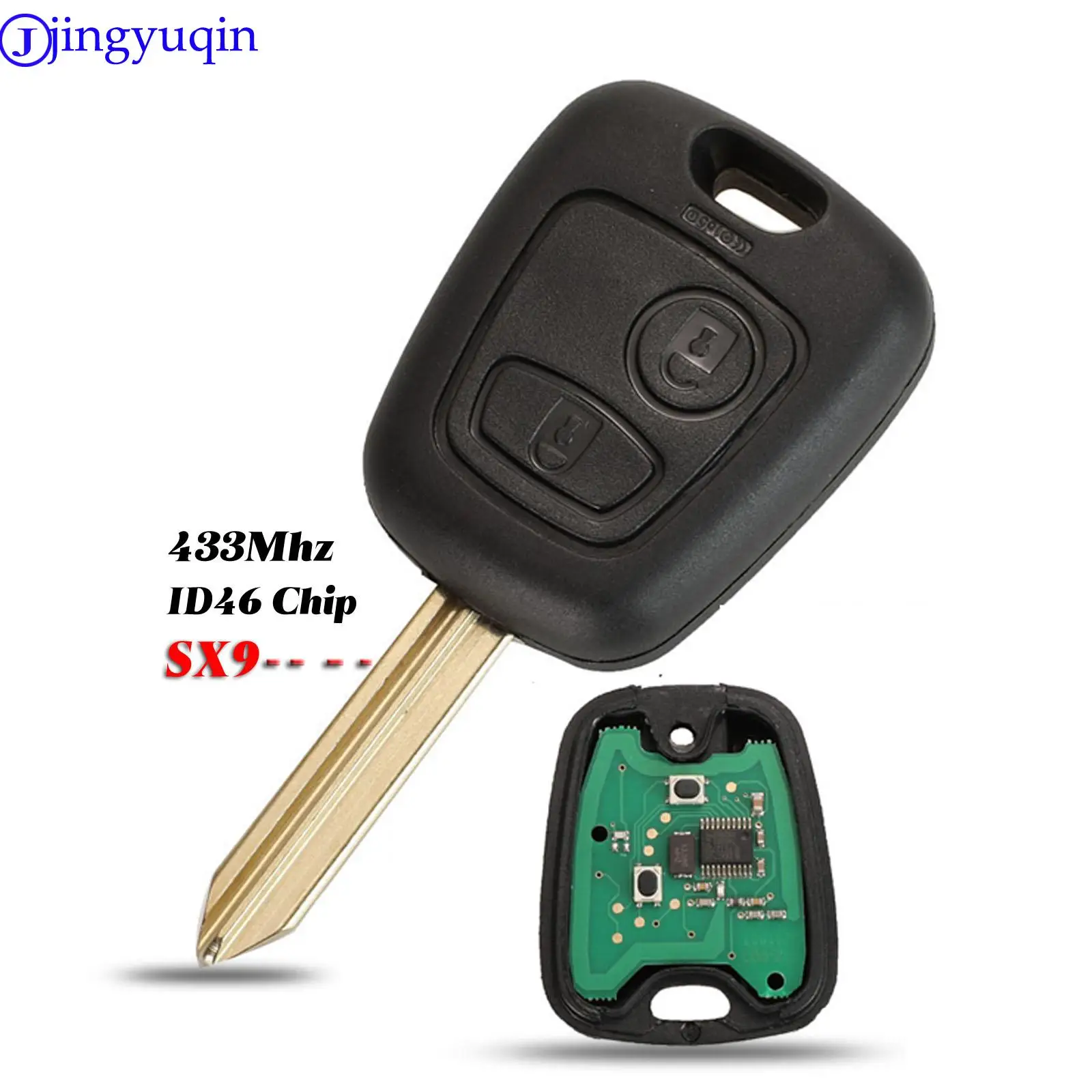 jingyuqin 2 Buttons Remote Control Car Key Cover Case 433mhz For Peugeot Partner Expert Boxer SX9 For Citroen Elysee