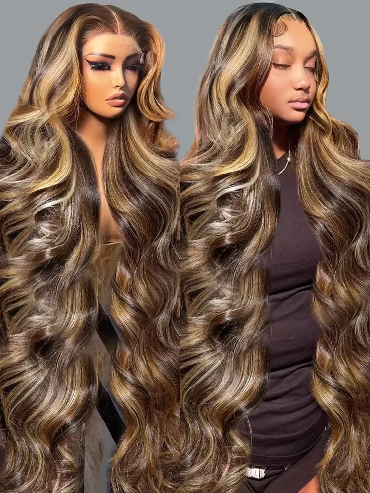 

Парик из натуральных волос медового блондинка, плотность 220, мелированный парик объемной волны 13x4 13x6 HD, кружевной фронтальный парик, бразильские парики из волос для женщин