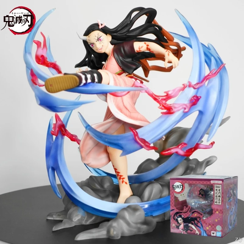 

20cm Anime Demon Slayer Kimetsu No Yaiba Action Figure Kamado Nezuko Original Figuarts Zero Hand Made Pvc Toy Peripherals Gifts