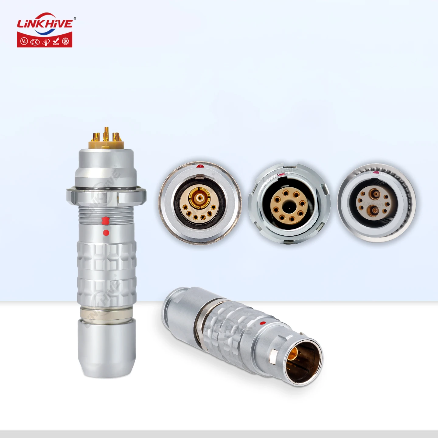Compatible with LEMO FGG/EGG Plug/Socket 2B 3B 6+1 8+1 10+1 13+1 6+2 Pin Coaxial Push-pull Connector Medical Connection Solution