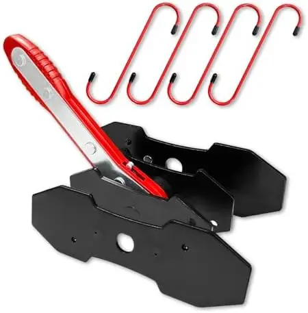 Kit d'outils de compression pour étrier de frein – Rouge, avec plaques de pression et supports d'étrier pour la réparation des freins à disque