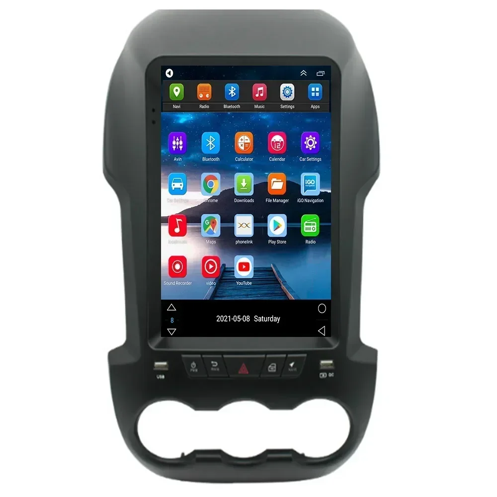 128GB 2din Android 13 Radio For Ford Ranger F250 2015-2050 Tesla Screen Car Multimedia Player Android Auto Carplay Head Unit