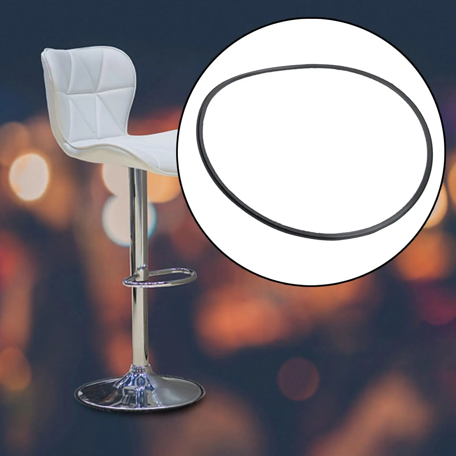 Bar Chair Floor Protectors, Rubber Rings, Bar Chair Base Rubber Strip, Bar Chair Accessories, for Bar image 3