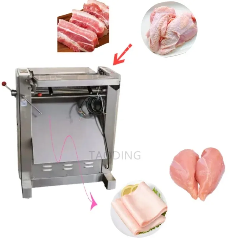 

1-6mm Commercial Pork Skin Remover Machine Peeler Beef Slicer Meat Peeling Machine Cutting Frseh Meat Slicer Machine Automatic