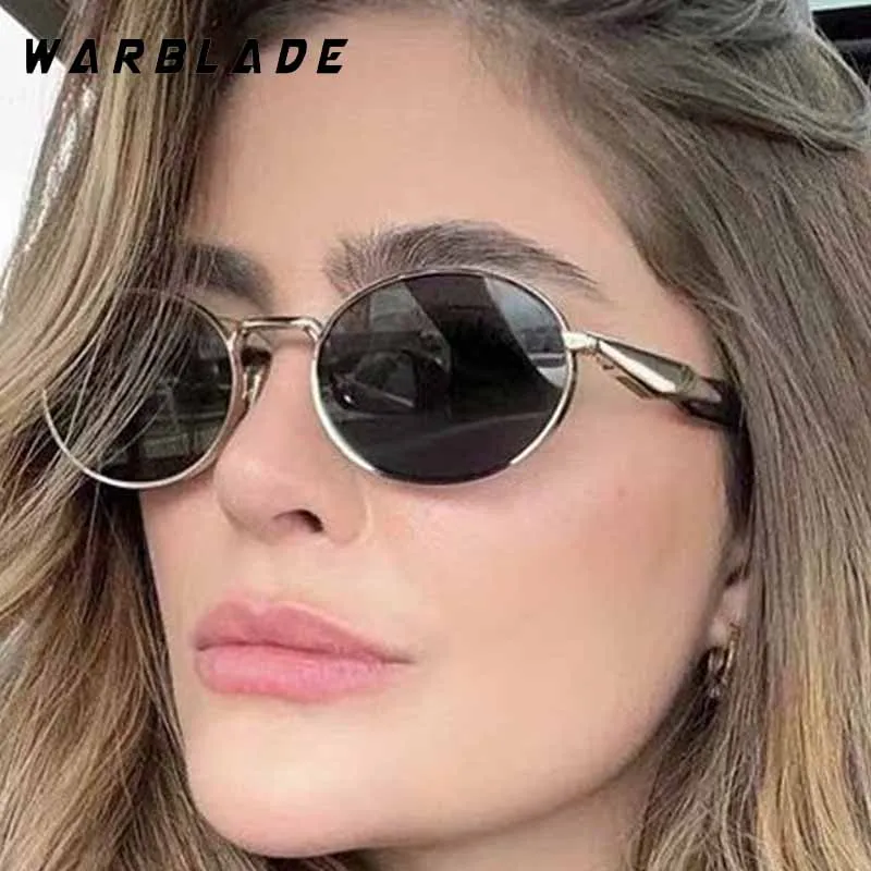 

Trendy Personality Retro Metal Small Oval Luxury Women's Sunglasses Brand Design Travel Street Snap Female Eyewear UV400 Lentes