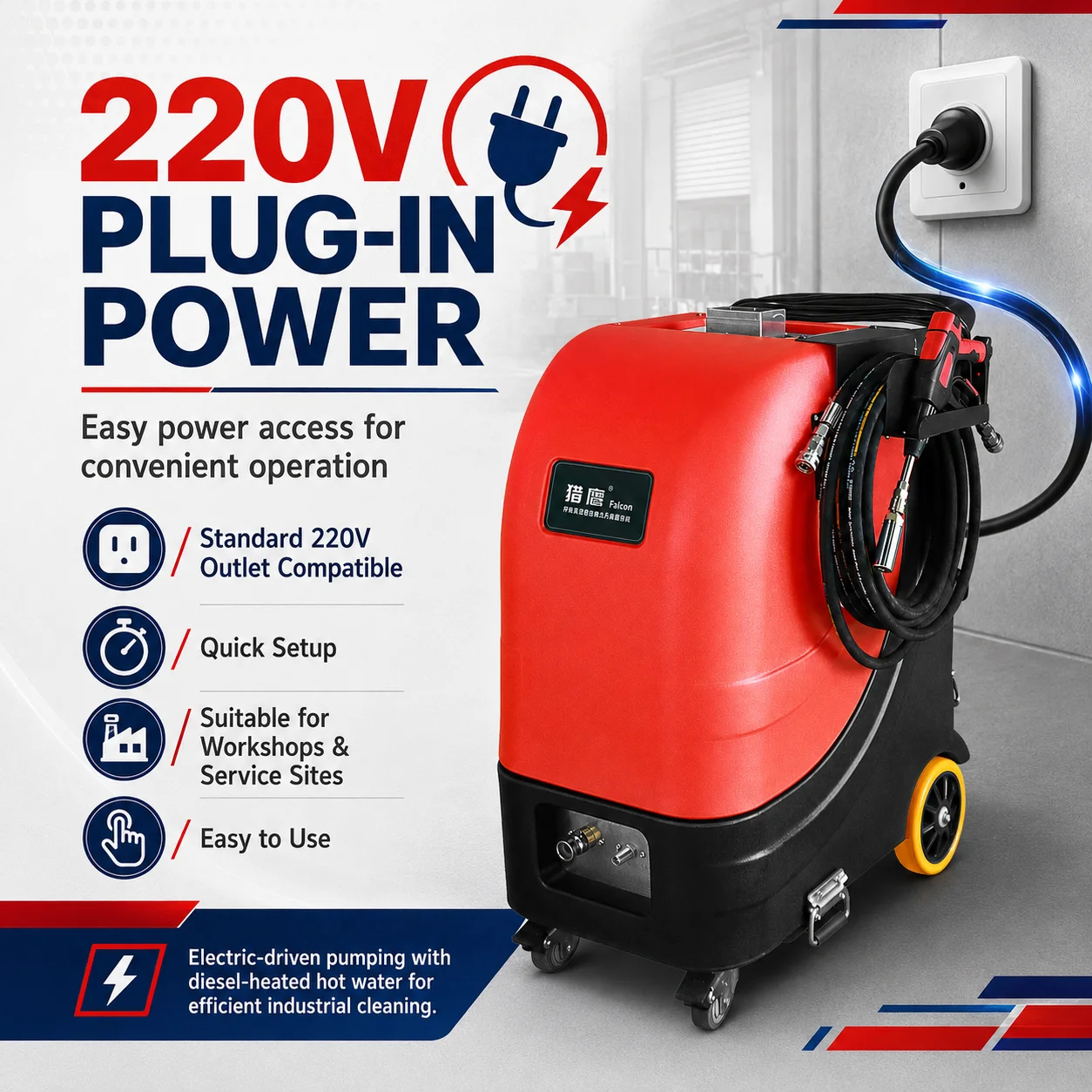 New Commercial Diesel Hot Water Pressure Cleaner  Industrial Degreasing Clean-In-Place Equipment view 3