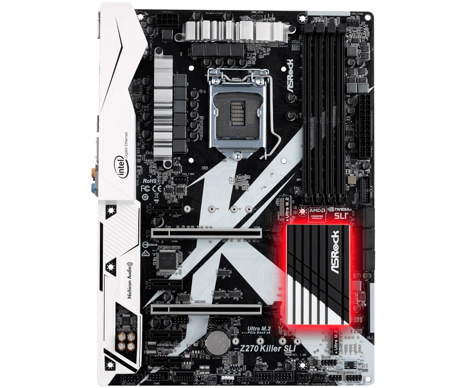 ASRock Z270 Killer SLI Motherboard Intel Z270 1151 DDR4 64GB Ultra