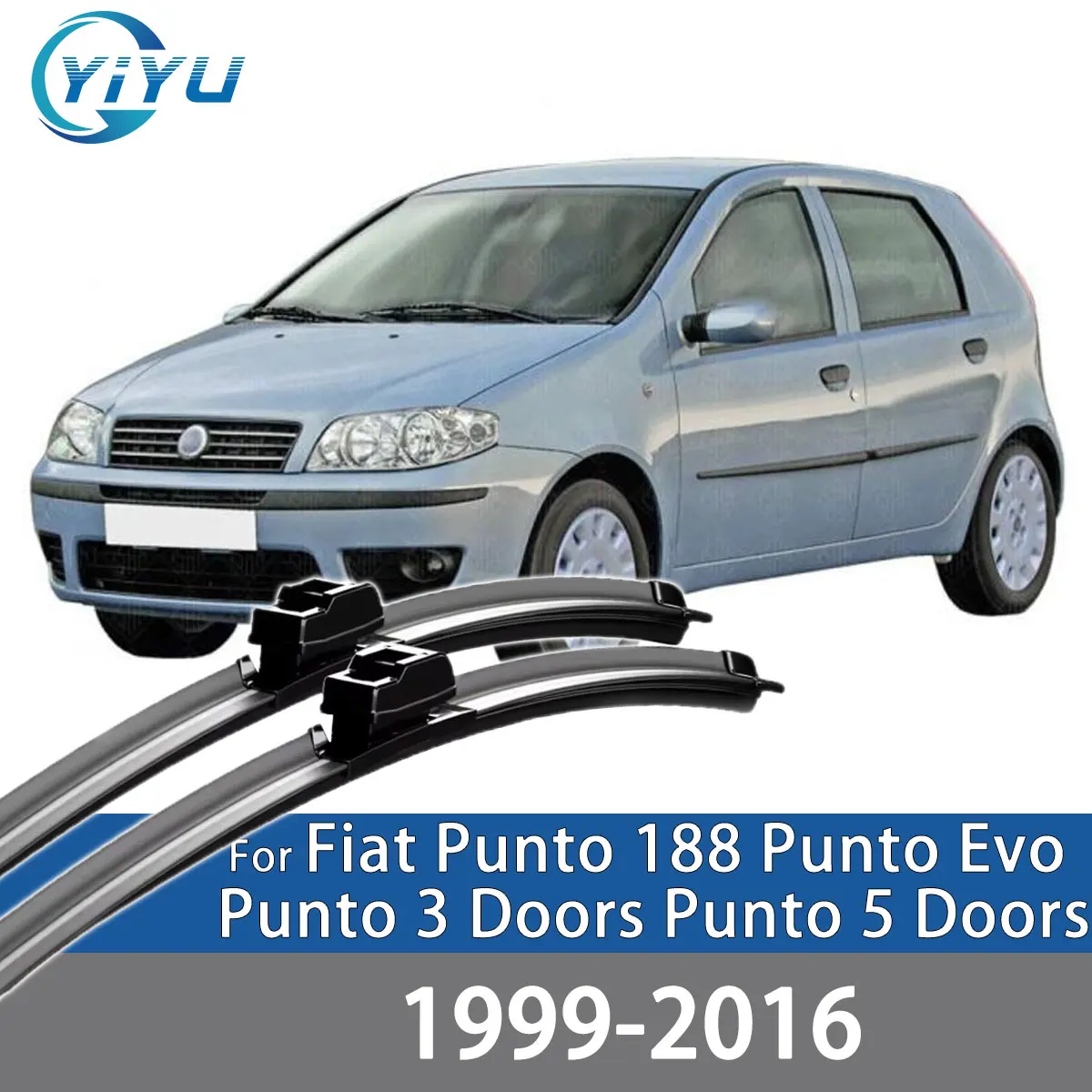 2 uds limpiaparabrisas delantero de coche para Fiat Punto 188 Punto Evo Punto 3 puertas Punto 5 puertas1999-2016 accesorios de parabrisas