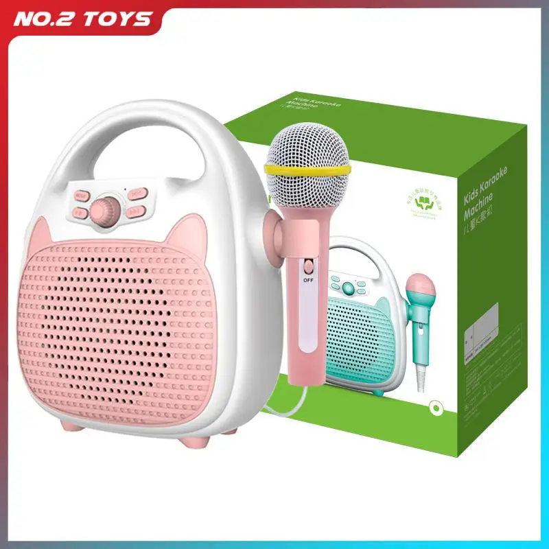 Bluetooth Music Player Kids Singing Toy Children's Karaoke Machine Girls Toy Children's Party Bluetooth Speaker Support TF Card