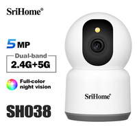 SriHome 5MP IP Camera Tuya Smart Home Indoor WiFi Wireless Surveillance Audio Cam CCTV Automatic Tracking Security Baby Monitor