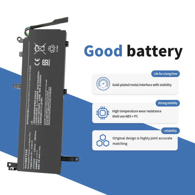 SUOZHAN G15B01W Laptop Battery For Xiaomi Gaming15.6'' i5 7300HQ GTX1050 GTX1060 1050Ti 171502-A1 171502-AM 15.2V 55.02WH - Image 3