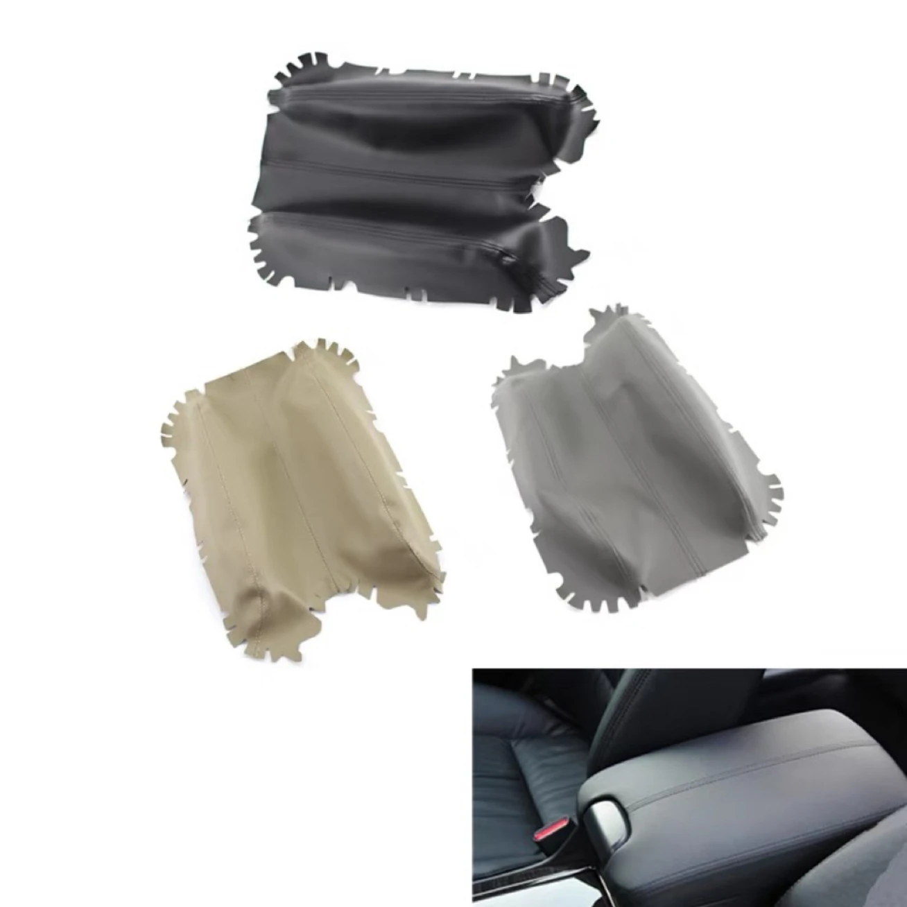 

For Honda Accord 2008-2013 Car Armrest Center Console Lid Cover Skin Synthetic Leather 2008 2009 2010 2011 2012 2013