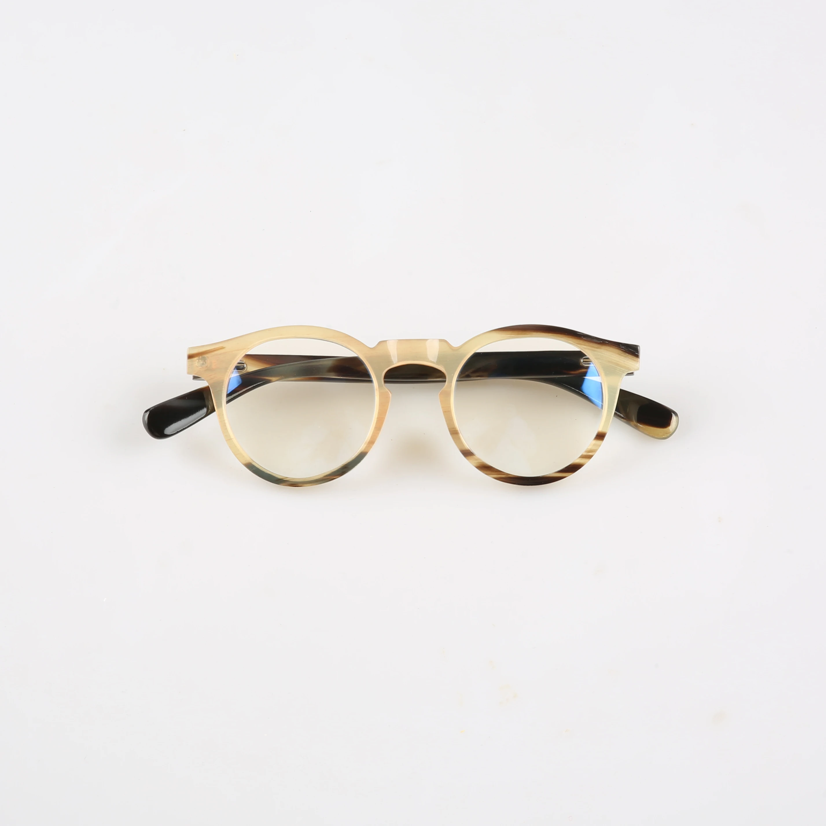 

Eyeglass Frames Unique Stripes Vintage Stripes Optical Lenses Eyeglasses Handmade Honey Black Horn Prescription Glasses Frames