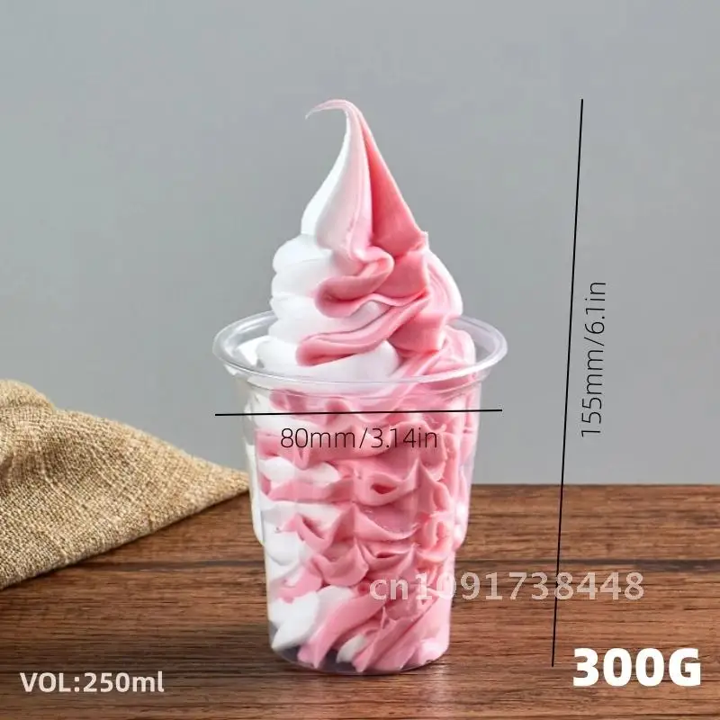 Simulation sundae props 1:1 cup syrup ice Cream model Artificial fruit sample model fake food  for Decoration Window Display