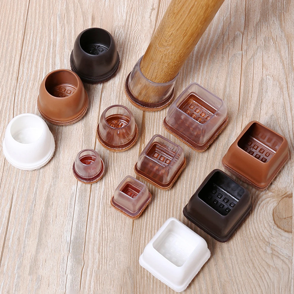 16pcs New Chair Leg Protective Cover Thicken Silicone Stool Table Legs Mat Non-slip Floor Table Feet Pads Furniture Legs Caps image 6