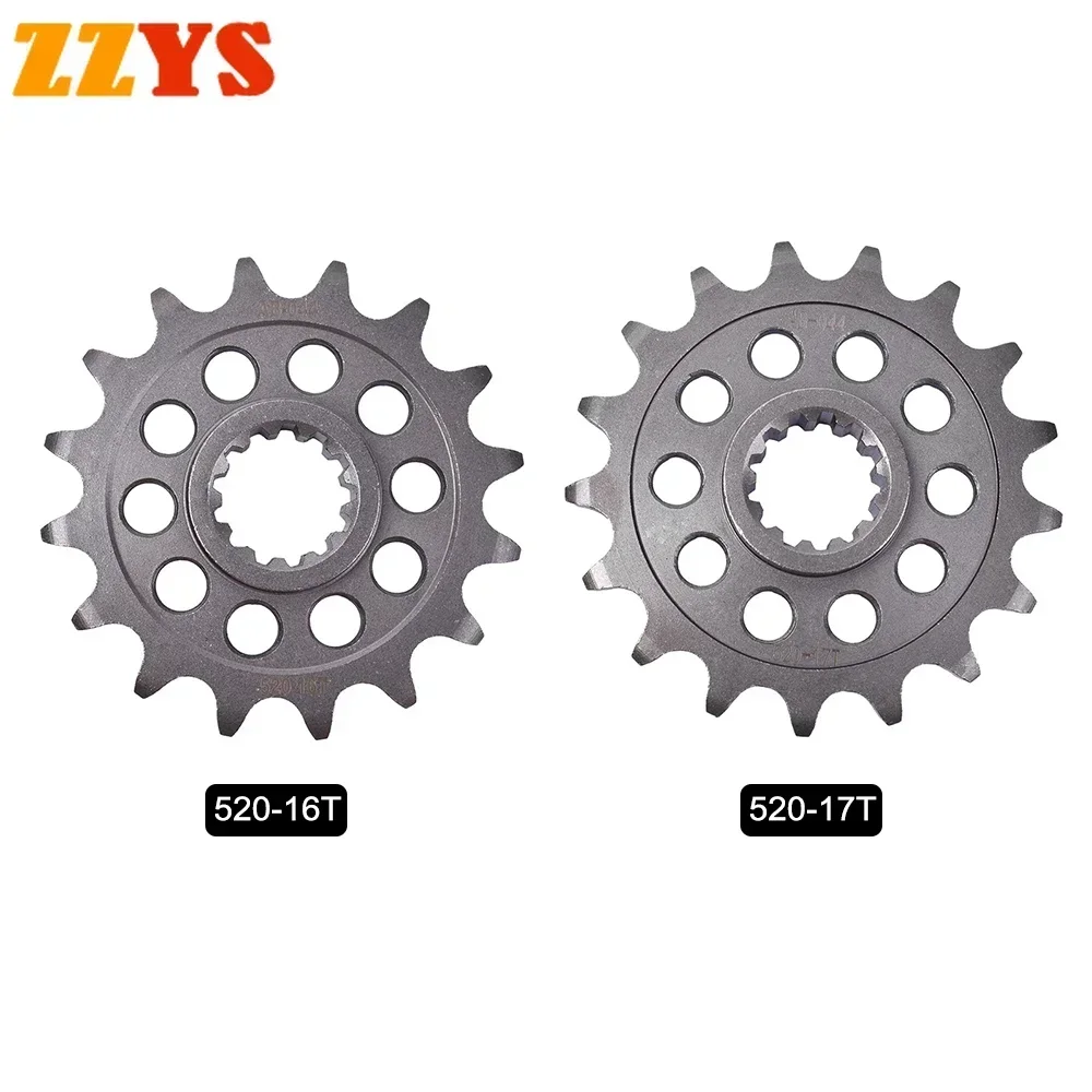 1pc 520 16T 17T 16 17 Tooth Motorcycle Front Sprocket Gear Staring Wheels Cam For Honda Road NSS750 Forza RH11 2021-2022 NSS 750