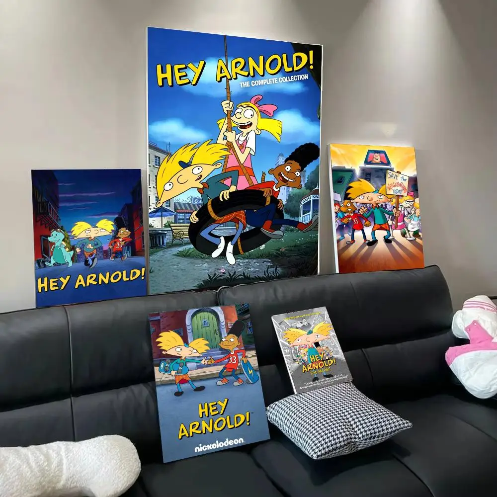 Animation Hey A-Arnold Poster Modern  Wall Art Aesthetic Minimalist Bedroom Decor Cafe Home Gift