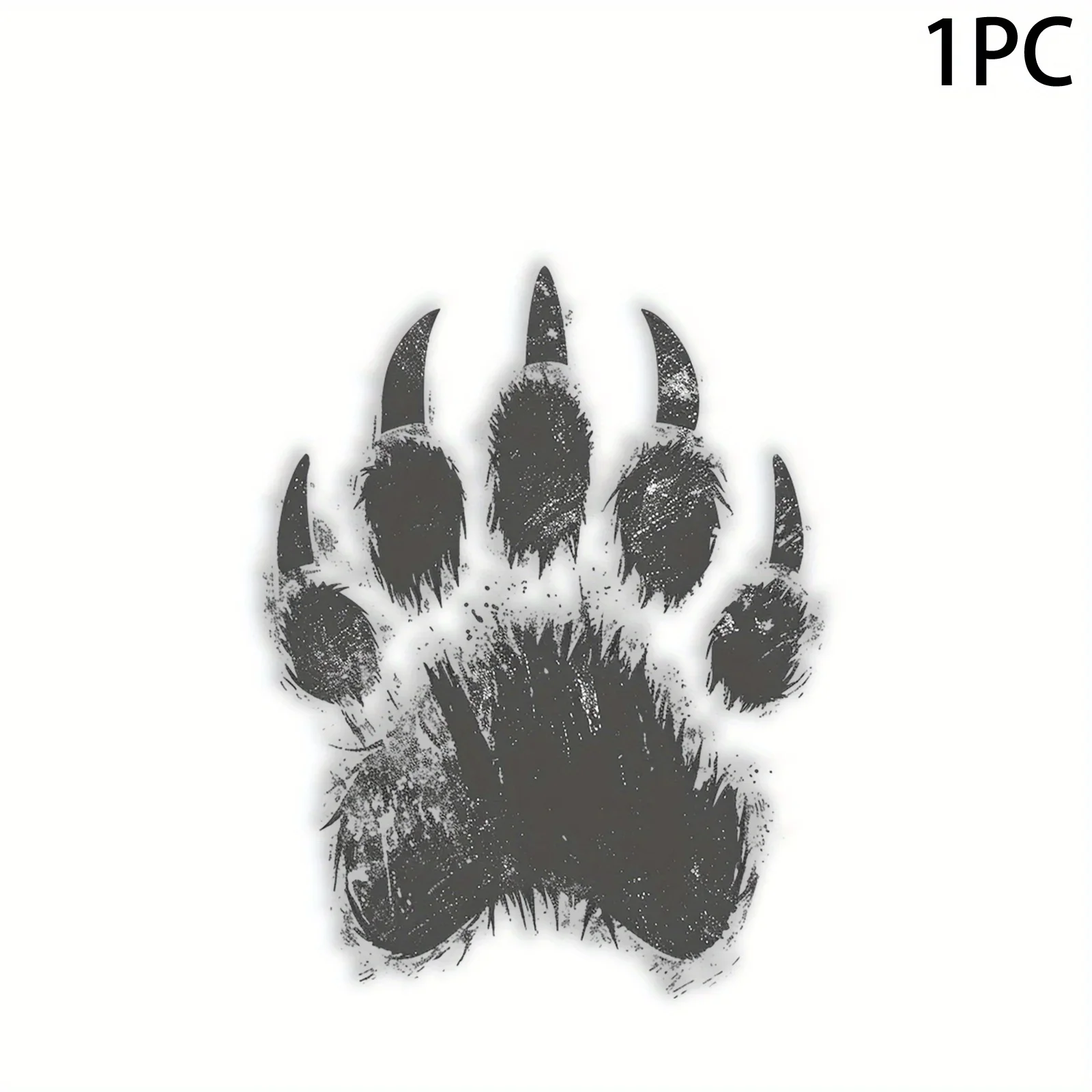 قطعة واحدة من ملصق طباعة مخالب الحيوانات البرية الأنيق - ملصق زخرفي قابل للإزالة، مثالي لأجهزة الكمبيوتر المحمولة وحافظات الهواتف وألواح التزلج والمياه