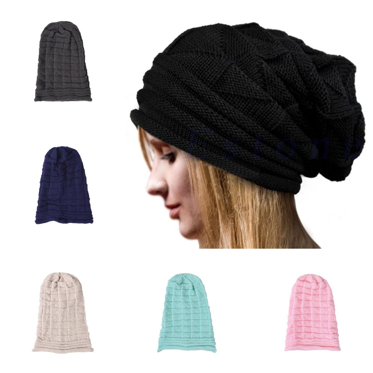 

Unisex Knitted Loose Fit Brimless Hat Comfortable and Soft Knitted Hat Cold Resistant and Warm Cycling Outdoor Sport Stacked Hat