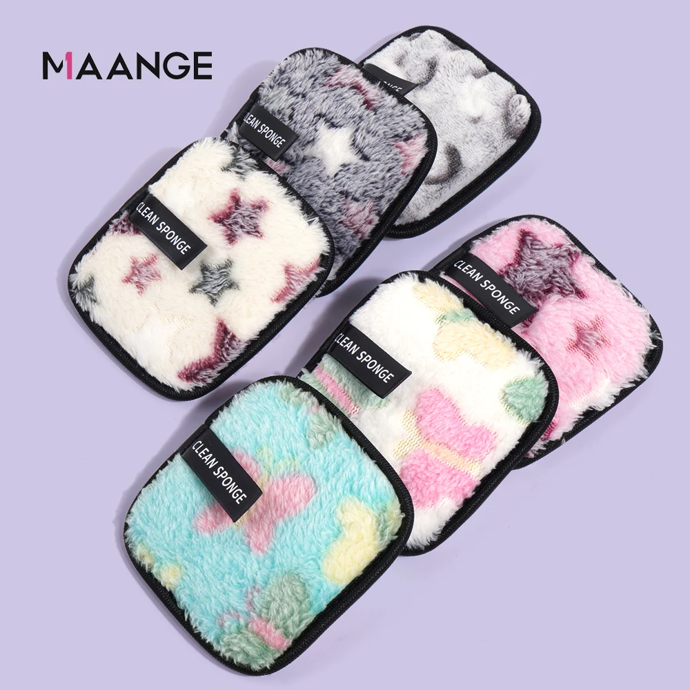 6PCS Reusable Makeup Remover Cotton Pads Clean Sponge for Facial Cleansing Puff Washable Cloth Makeup Wipes Liquid Cream Tools