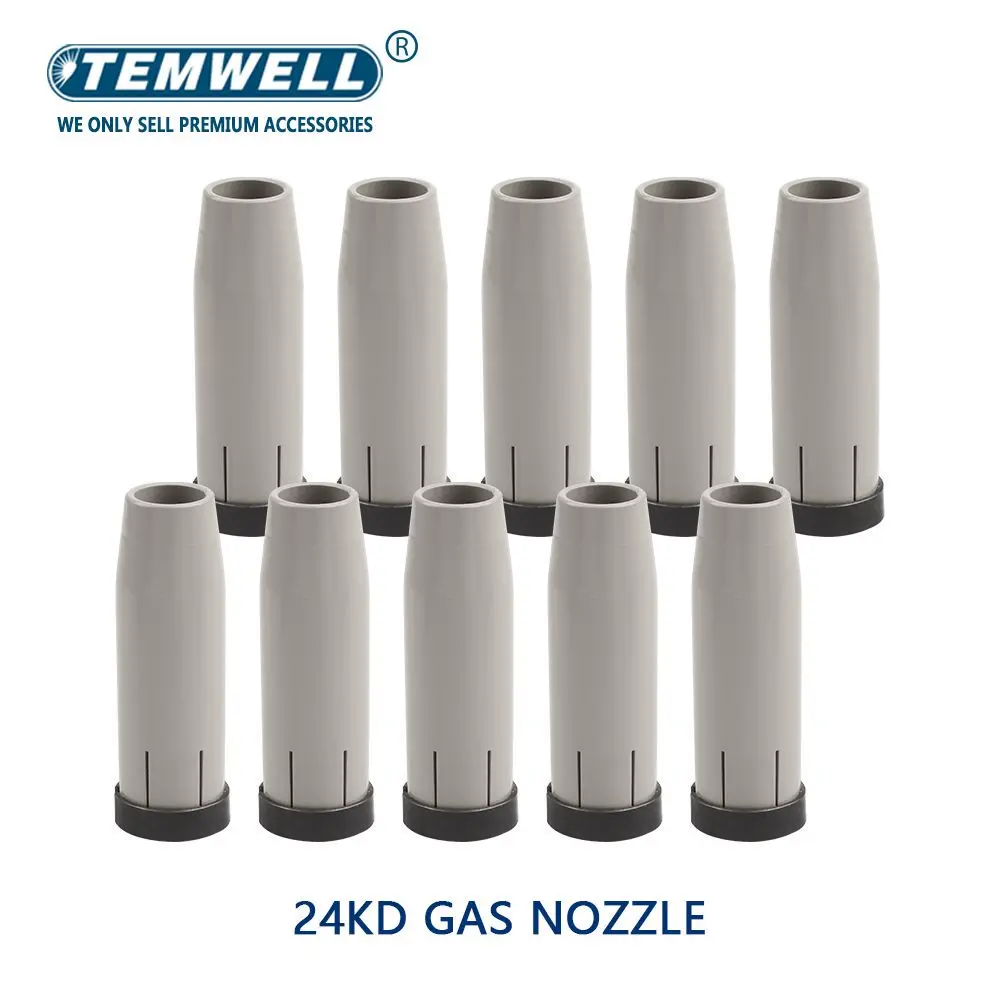 TEMWELL 24KD New Coating Protection Nozzle non-stick Welding Slag European Airless Gas Protection Cover Mig Welding Tools