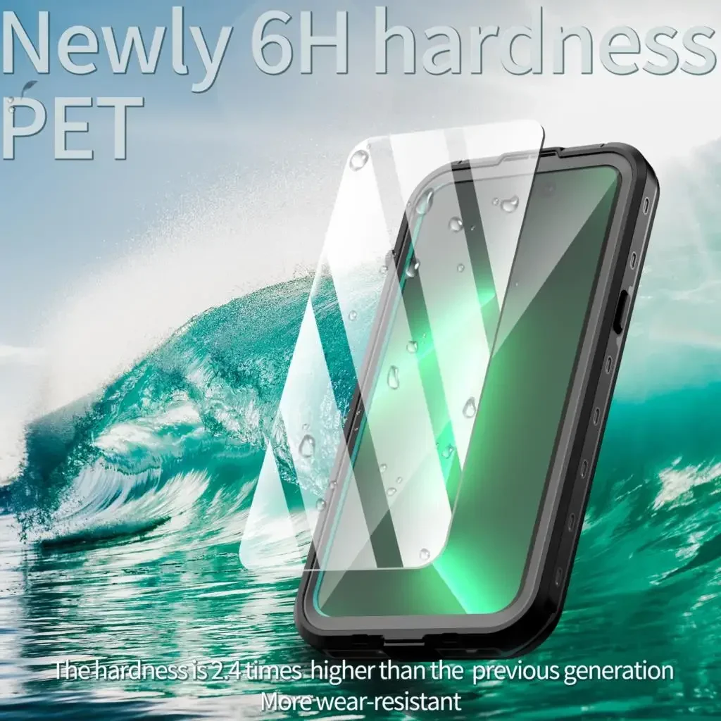 IP68 Magnetic Transparent Waterproof Case For iPhone 15 Plus 14 13 Pro Max Shock Drop Proof Cover Diving Swim Underwater Sports