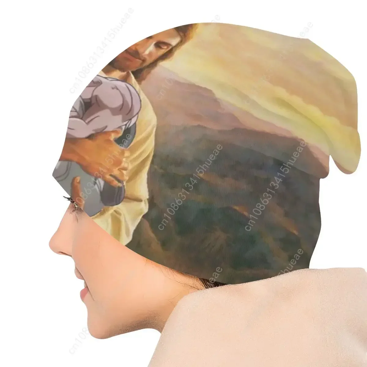 جوجوس مغامرة غريبة Polnareff يسوع مترهل قبعات صغيرة النساء الرجال موضة الحياكة Skullies Beanies قبعات للتزلج في الهواء الطلق