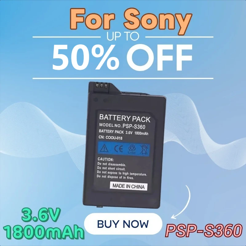 

3.6V 1800mAh High-capacity PSP-S360 for Sony Handheld Game Console