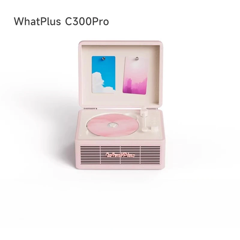 

Беспроводной CD-плеер Whatplus C300PRO в ретро-стиле с кожаной отделкой, магнитным креплением, двойными стереодинамиками и Bluetooth, проигрыватель для виниловых пластинок
