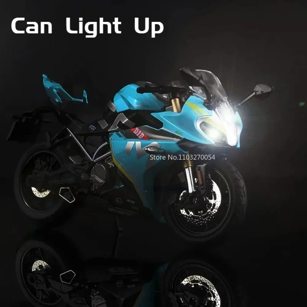 1/12 Spring Breeze 250SR Motorcycle Model Toy Car Alloy Diecast with Sound Light Motorbike Models Toys for Boys Collection Gifts