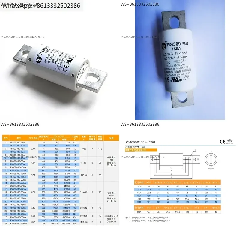 RS309-MD Bolted High Speed Fuse SINOFUSE RS309-MD-150A