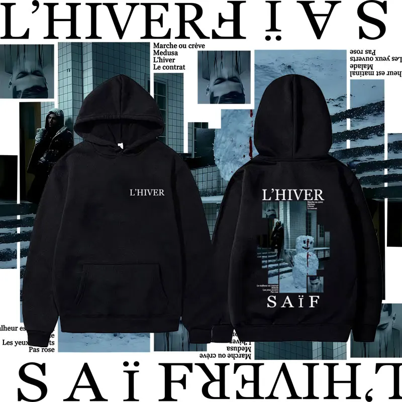 

Rapper Saif L'hiver Album Graphic Hoodie Men Women Hip Hop Fashion Pop Music Sweatshirt Male Casual Vintage Pullover Streetwear