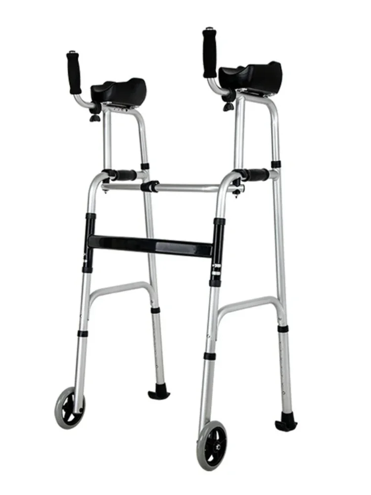 

Walking Aid Pulley with Seat Aluminum Alloy Walking with Arm Drag Walking Aids