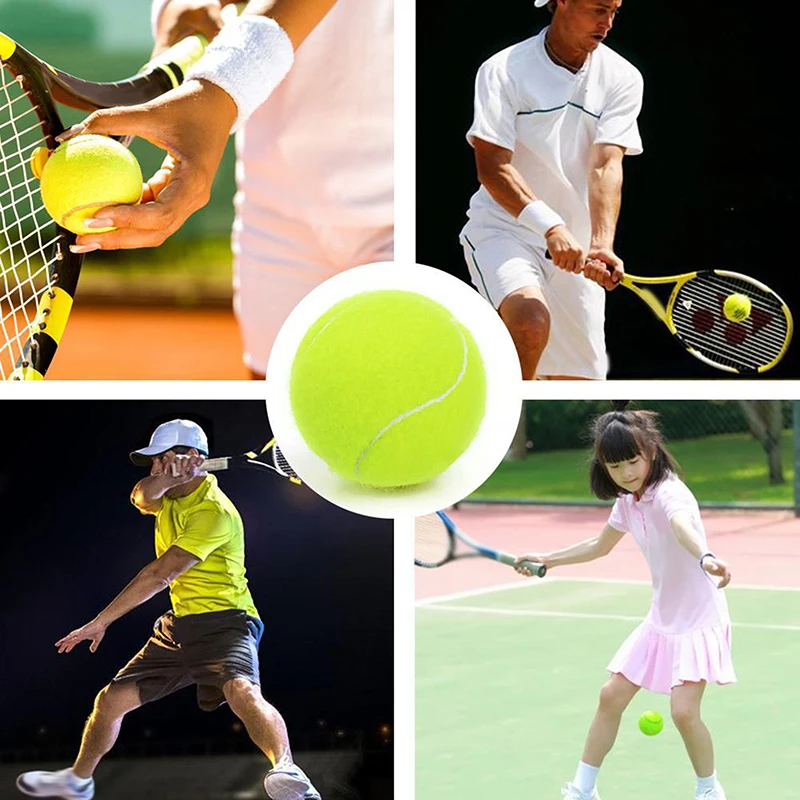 

3Pcs/Set 65MM Beginners Practice Tennis Ball For Club Tennis Balls Wear-Resistant Highly Elastic Fiber Rubber Training Balls