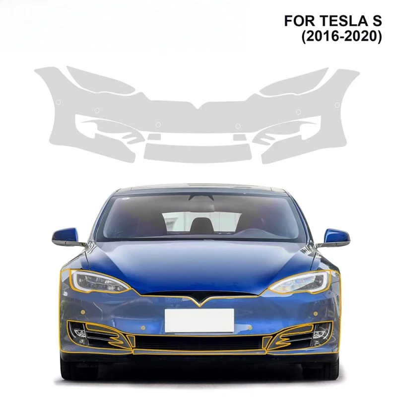 

Pre-cut Protection Film for Tesla Model S 2016 2017 20218 2019 2020 PPF Paint Transparent Car Body Sticker Kit Anti-Scratch