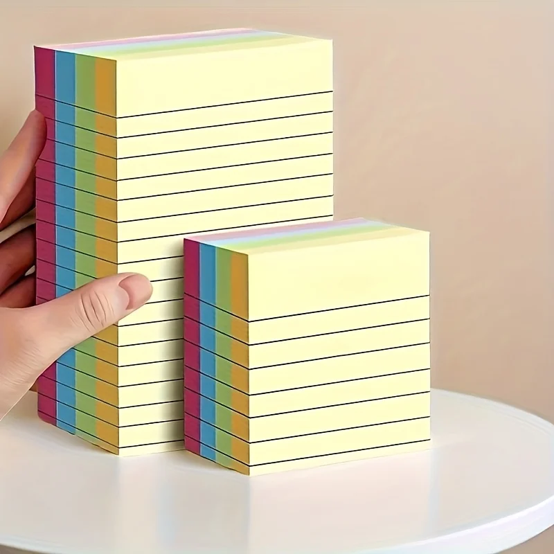 Colored Sticky Notes - Creative Memo Pad, Four Colors Available  Tear-Off Notepad for Office and Home Use, Space-Saving