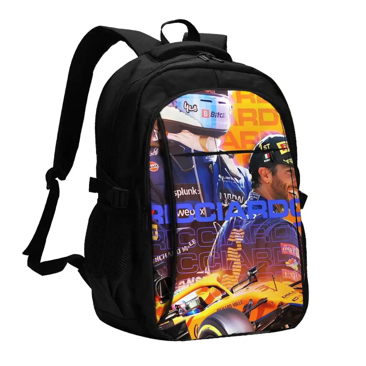 

Дорожный рюкзак для ноутбука Daniel Ricciardo 3, деловой водонепроницаемый рюкзак с USB-портом для зарядки, студенческая сумка для мужчин и женщин