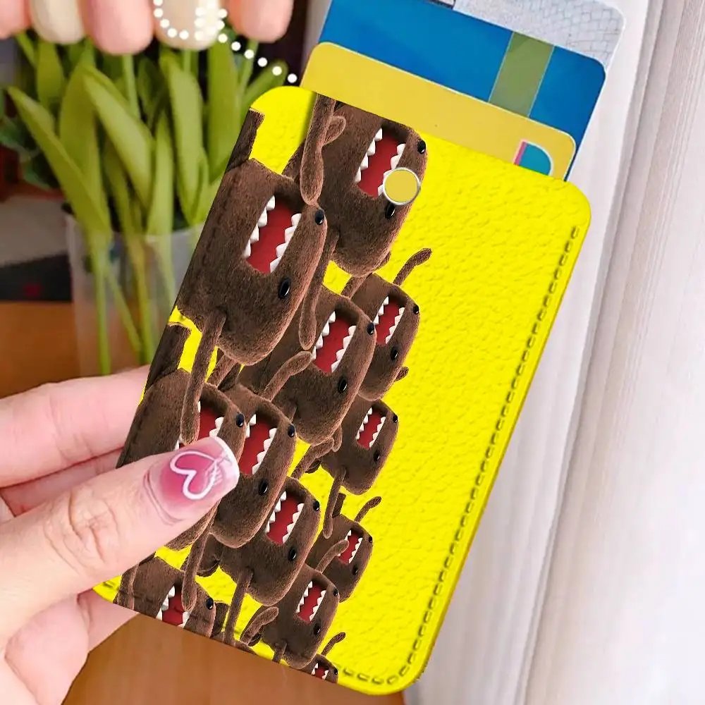 Cute D-Domo K-Kun Custom Access Card Case Leather Card Holder Transportation Card Case