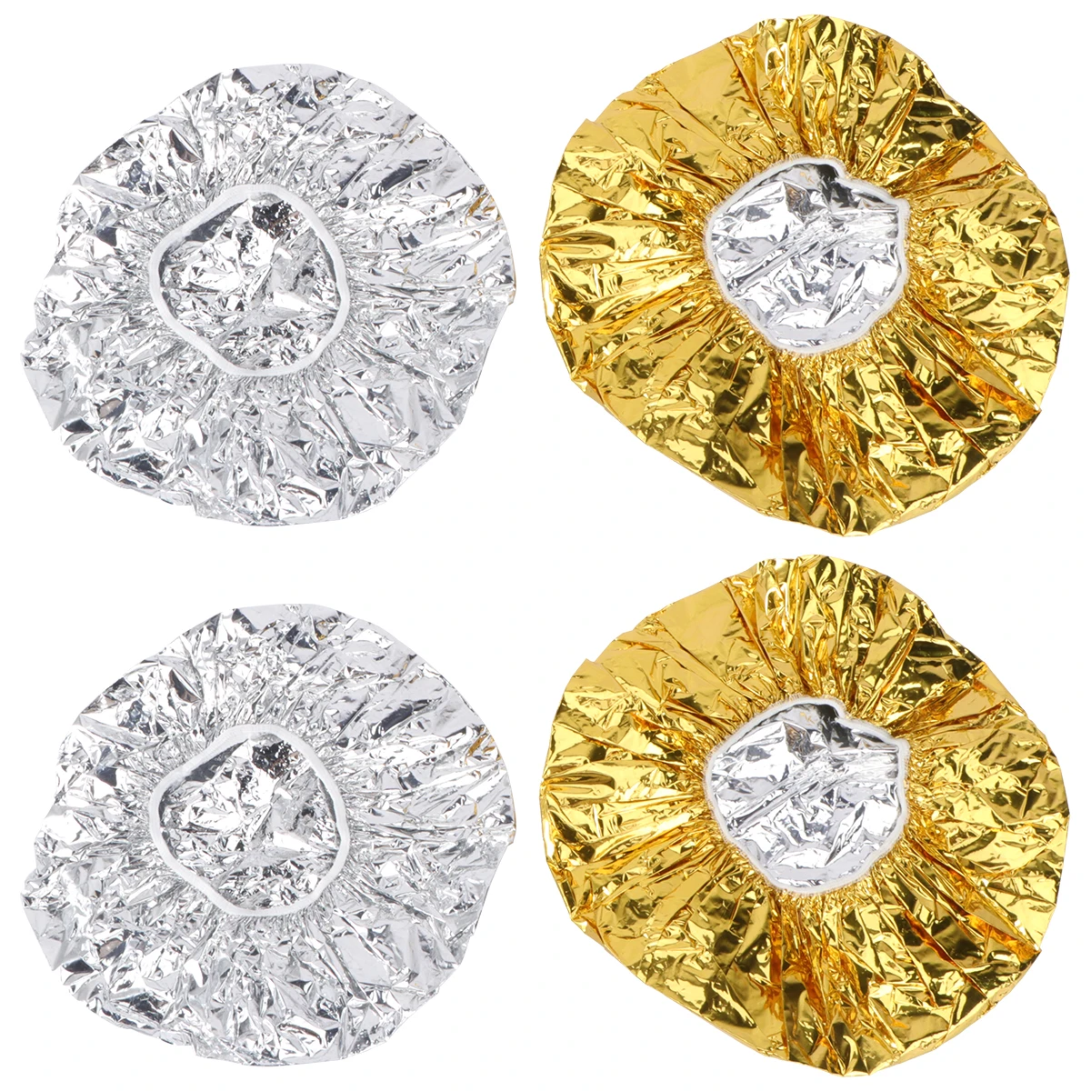 

4pcs Aluminum Heated Cap Hair Cap Deep Conditioning Heat Therapy Women Shower Dustproof Hair Styling Salon Use
