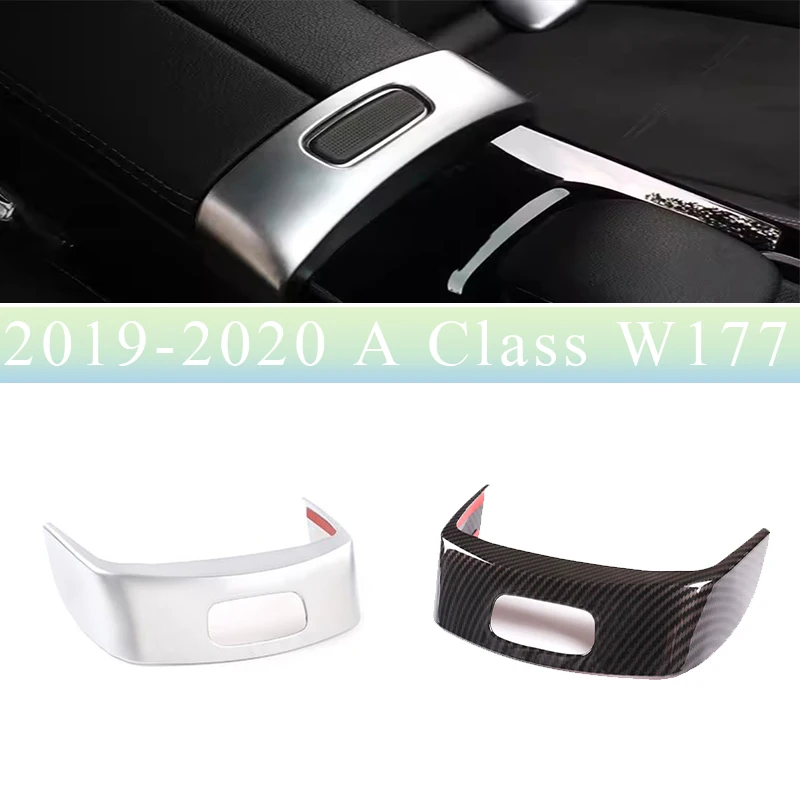 

Для Mercedes Benz A Class W177 2019 2020 ABS хромированный внутренний центральный подлокотник, крышка переключателя, накладка